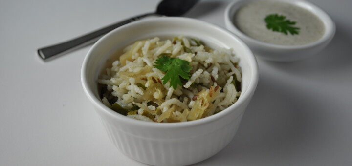 Cabbage capsicum rice