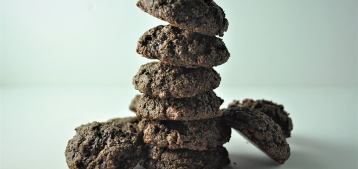Chocolatey fudgy & chewy oat cookies